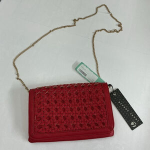 Street level Red Woven Crossbody Bag